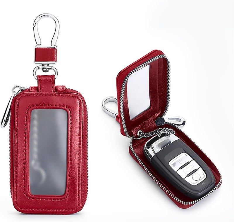 vvag Premium Car Key Fob Case Genuine Leather Car Smart Key fob Holder Car Remote Keychain Bag Universal - Image 5